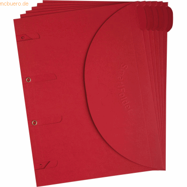 Tarifold Ordnungsmappe Smartfolder A4 Standard rot VE=6 Stück von Tarifold