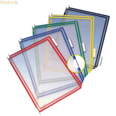 Tarifold Sichttafel A5 sortiert 10 Stück mit 5 Aufsteckreitern 25mm Tarifold Sichttafel A5 sortiert 10 Stück mit 5 Aufsteckreitern 25mm von Tarifold