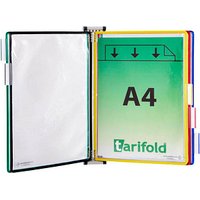 tarifold Wand-Sichttafelsystem 414159 DIN A4 farbsortiert mit 5 St. Sichttafeln von Tarifold