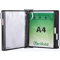 tarifold Wand-Sichttafelsystem 424107 DIN A4 schwarz mit 10 St. Sichttafeln von Tarifold