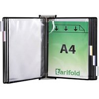 tarifold Wand-Sichttafelsystem DIN A4 schwarz mit 10 St. Sichttafeln von Tarifold