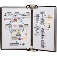 tarifold Wand-Sichttafelsystem PRO 920304 DIN A4 schwarz mit 5 St. Sichttafeln von Tarifold