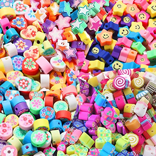 300 Stück Perlen zum Auffädeln Clay Beads für Kinder Armbänder, Bastelperlen Zum Auffädeln Kinder mit Smiley Perlen, Schmetterling, Süssigkeit, Eis, Blumen für die Herstellung von Schmuckarmbändern 300 Stück Perlen zum Auffädeln Clay Beads für Kinder Armbänder, Bastelperlen Zum Auffädeln Kinder mit Smiley Perlen, Schmetterling, Süssigkeit, Eis, Blumen für die Herstellung von Schmuckarmbändern von Tarklanda