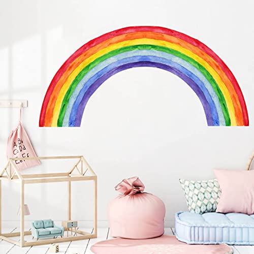 Tarklanda Wandtattoo Regenbogen Wandsticker Kinderzimmer Mädchen Wandaufkleber Groß Regenbogen Deko Kinderzimmer Wanddeko Schlafzimmer Babyzimmer Kinderzimmer von Tarklanda