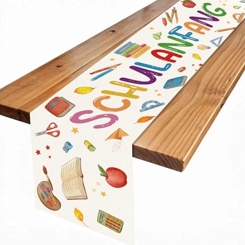 Tischläufer Einschulung Junge mädchen, Weiß Schulanfang deko, Schulkind 2025, Tischdeko Einschulung, Tischband für Schulkind Schulanfang Schuleinführung Schulstart Party Dekoration 180 x 35cm Tischläufer Einschulung Junge mädchen, Weiß Schulanfang deko, Schulkind 2025, Tischdeko Einschulung, Tischband für Schulkind Schulanfang Schuleinführung Schulstart Party Dekoration 180 x 35cm von Tarklanda