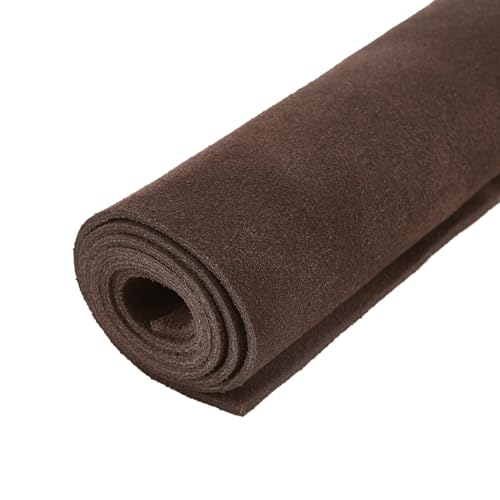Veloursleder, 1,5 mm, weiches echtes Rindspaltleder, Wildledermaterial, für Lederarbeiten, Nähzubehör (Kaffee, 25,4 x 25,4 cm) von Tas Trost
