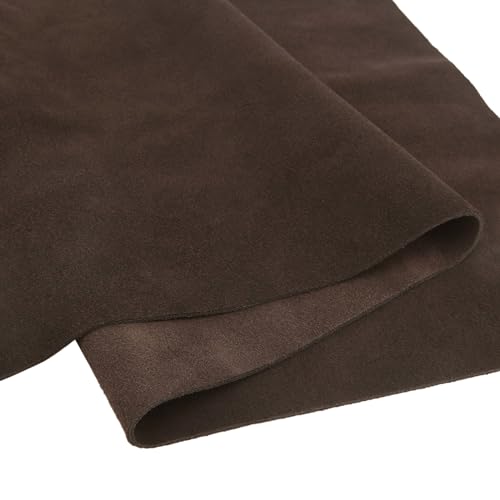 Veloursleder, 1,5 mm, weiches echtes Rindspaltleder, Wildledermaterial, für Lederarbeiten, Nähzubehör (Kaffee, 45,7 x 61 cm) von Tas Trost