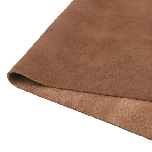 Veloursleder, 1,5 mm, weiches echtes Rindspaltleder, Wildledermaterial, für Lederarbeiten, Nähzubehör (braun, 61 x 91 cm) von Tas Trost