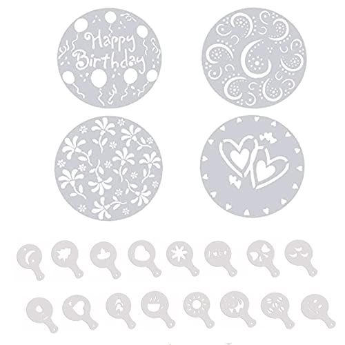4 Stücke Torten Schablonenaus, 16 Stücke Kaffee Schablonen, Kuchen Schablonen Kuchendekorationswerkzeuge Backvorlagen Backwerkzeuge Cappuccino Schablonen Kaffee Dekorieren Schablonen Wiederverwendbar 4 Stücke Torten Schablonenaus, 16 Stücke Kaffee Schablonen, Kuchen Schablonen Kuchendekorationswerkzeuge Backvorlagen Backwerkzeuge Cappuccino Schablonen Kaffee Dekorieren Schablonen Wiederverwendbar von Tashce
