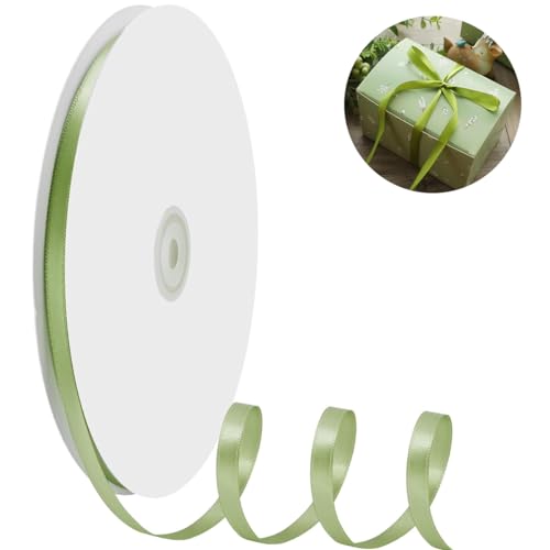 Satinband Grün 6mm, 91m Meter Geschenkband, Dekoration Geschenkband Fein Schleifenband, Schleifenband für Geschenkverpackung Basteln Geburtstag Hochzeit Deko Satinband Grün 6mm, 91m Meter Geschenkband, Dekoration Geschenkband Fein Schleifenband, Schleifenband für Geschenkverpackung Basteln Geburtstag Hochzeit Deko von Tashce