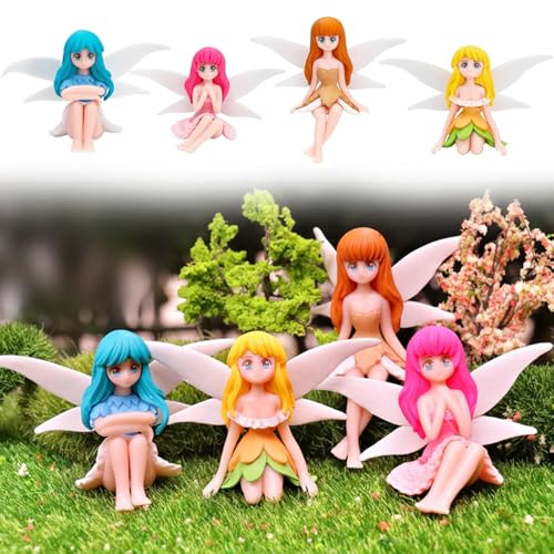 Tashce Elfen Figuren 4 Stück - Mini Feen Garten Deko, Miniatur Feengarten Zubehör, Tortenaufleger, Tortendeko, für Außenbereich Garten Auto Deko Topfdekoration Geburtstagskuchen Tashce Elfen Figuren 4 Stück - Mini Feen Garten Deko, Miniatur Feengarten Zubehör, Tortenaufleger, Tortendeko, für Außenbereich Garten Auto Deko Topfdekoration Geburtstagskuchen von Tashce