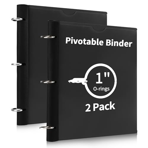 Tashkummy Um 360 Grad drehbarer Ordner, 3-Ringbuch, 2,5 cm, 2 Stück, flexibler Ordner, 3 Ringe, faltbarer Drei-Ringordner - Schwarz Tashkummy Um 360 Grad drehbarer Ordner, 3-Ringbuch, 2,5 cm, 2 Stück, flexibler Ordner, 3 Ringe, faltbarer Drei-Ringordner - Schwarz von Tashkummy