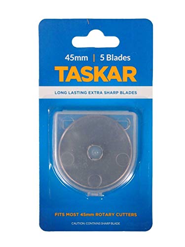 Taskar Ersatzklingen für Rollschneider, 5 Stück, 45 mm, geeignet für Olfa Taskar Ersatzklingen für Rollschneider, 5 Stück, 45 mm, geeignet für Olfa von Taskar