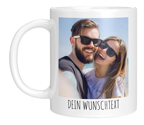 TassenTicker - Tasse selber gestalten - mit Bild und Foto - Personalisiert - Fototasse - bedrucken lassen - Geschenk - Werbetasse - Firmentasse - Logo (Weiss) von TassenTicker