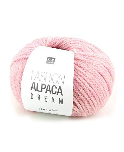 ENTUOIA Rico Fashion Alpaca Dream, Farbe 11 rosa, traumhaft weiche Mischung aus Merinowolle und Alpaka Wolle Nadelstärke 8 mm von Rico Fashion Alpaca Dream