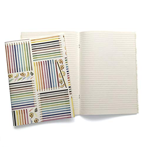 Tassotti | Heft im Format A4 21x29,7 cm | Umschlag mit orientalischen Mustern, 200 g | Liniertes Papier, 28 Seiten, 85g/m2 | Geschenkidee für Studenten | Ideal für Schule und Büro | 2 Stück von Tassotti