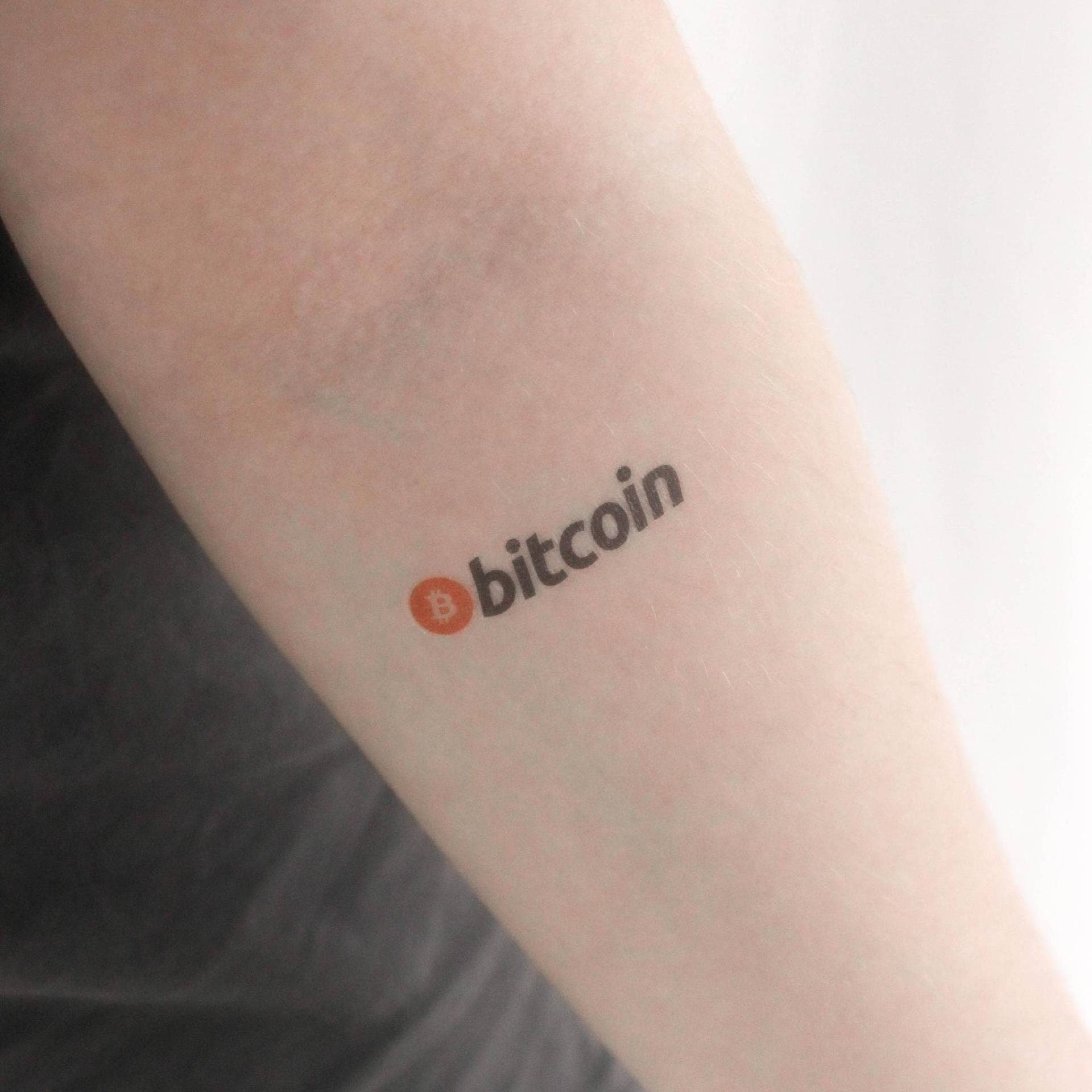 Bitcoin Wortmarke Temporäres Tattoo | 3Er Set von Tatteco