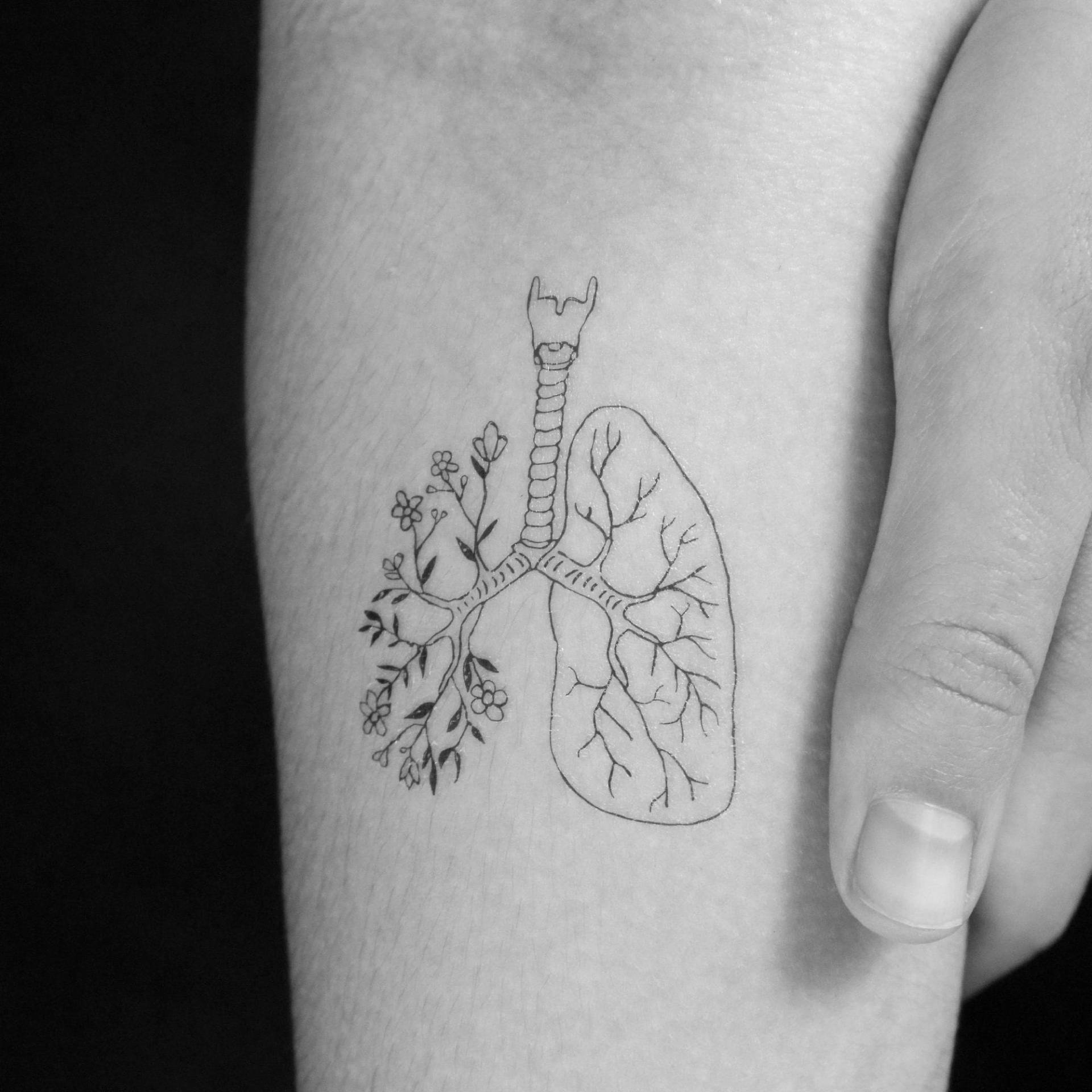 Blumen Lunge Temporäres Tattoo | 3Er Set von Tatteco