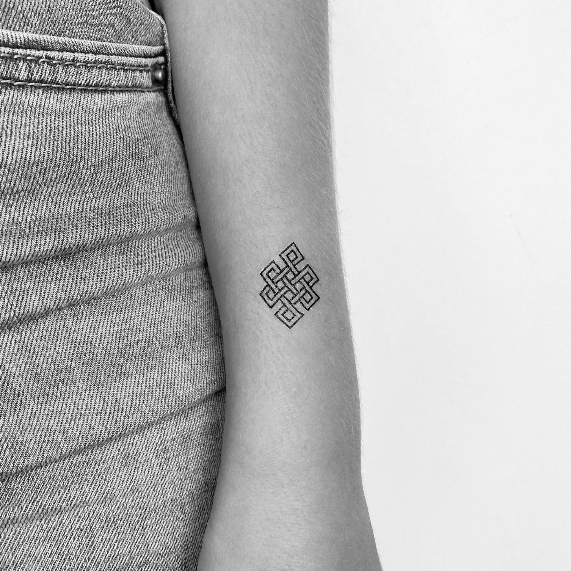 Endlos Knoten Temporäres Tattoo | 3Er Set von Tatteco