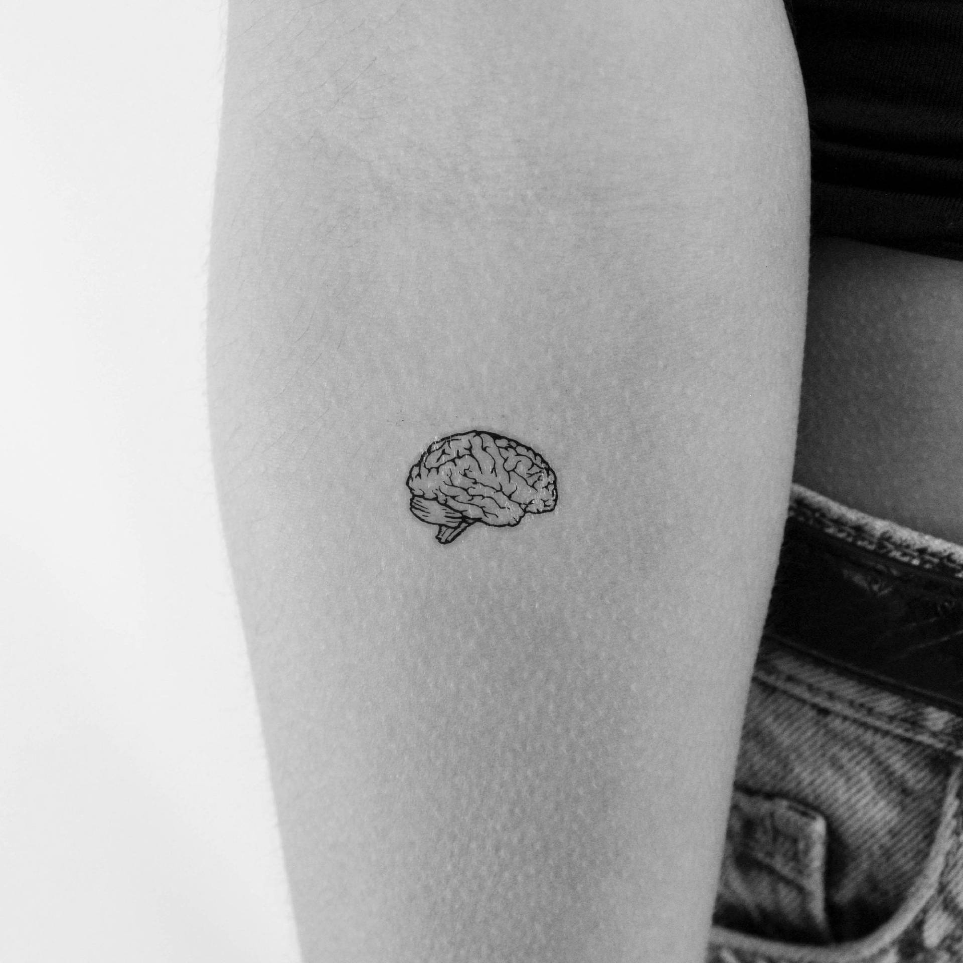 Gehirn Temporäres Tattoo | 3Er Set von Tatteco
