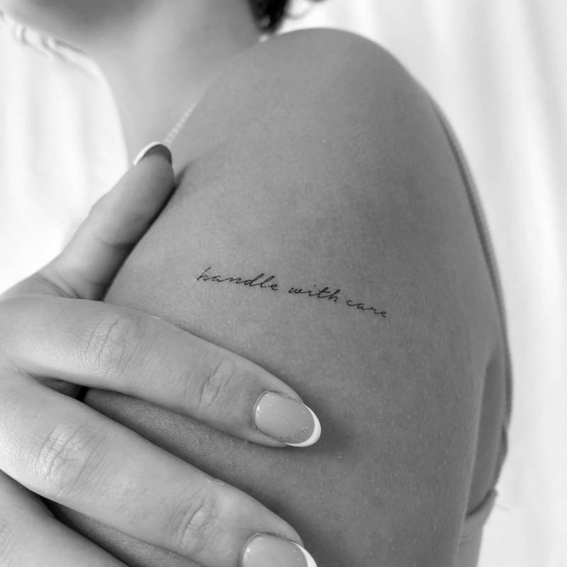 Handle With Care Temporäres Tattoo | 3Er Set von Tatteco