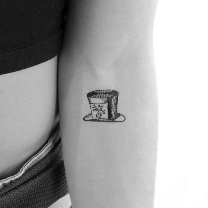 Hutmacherhut Temporäres Tattoo | 3Er Set von Tatteco