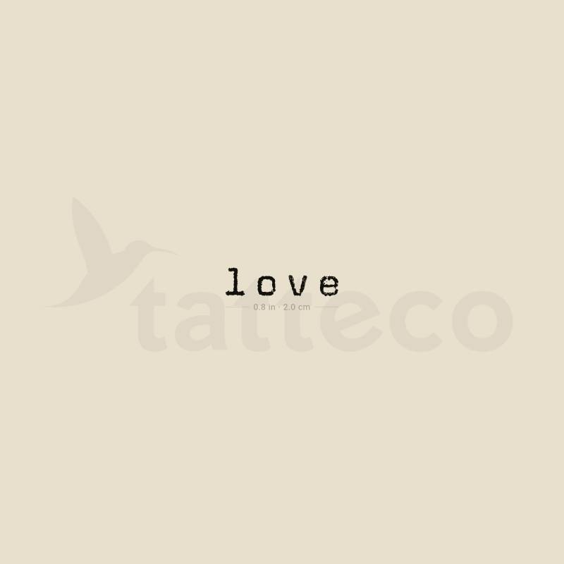 Liebe Temporäres Tattoo | 3Er Set von Tatteco