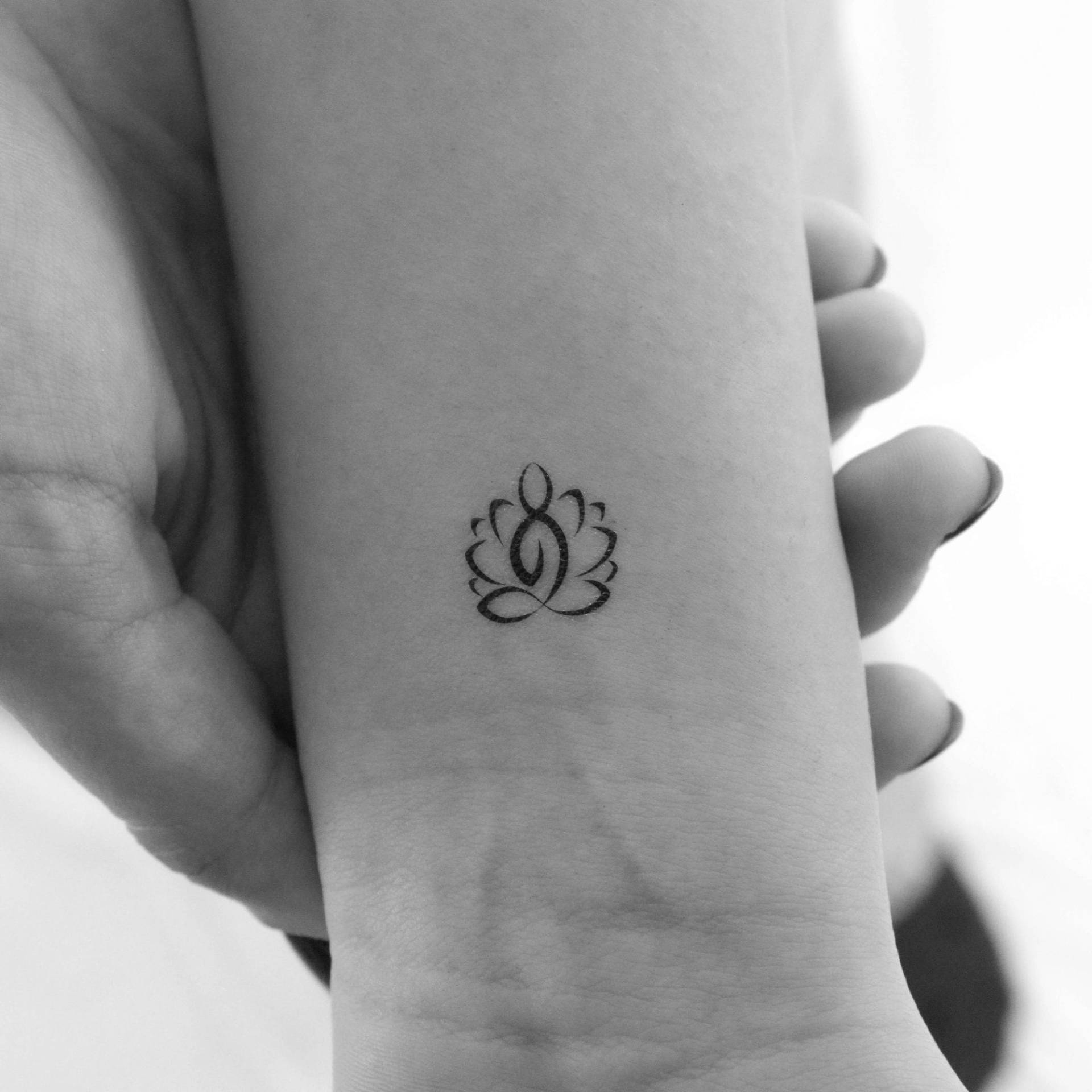 Lotus Meditation Temporäres Tattoo | 3Er Set von Tatteco