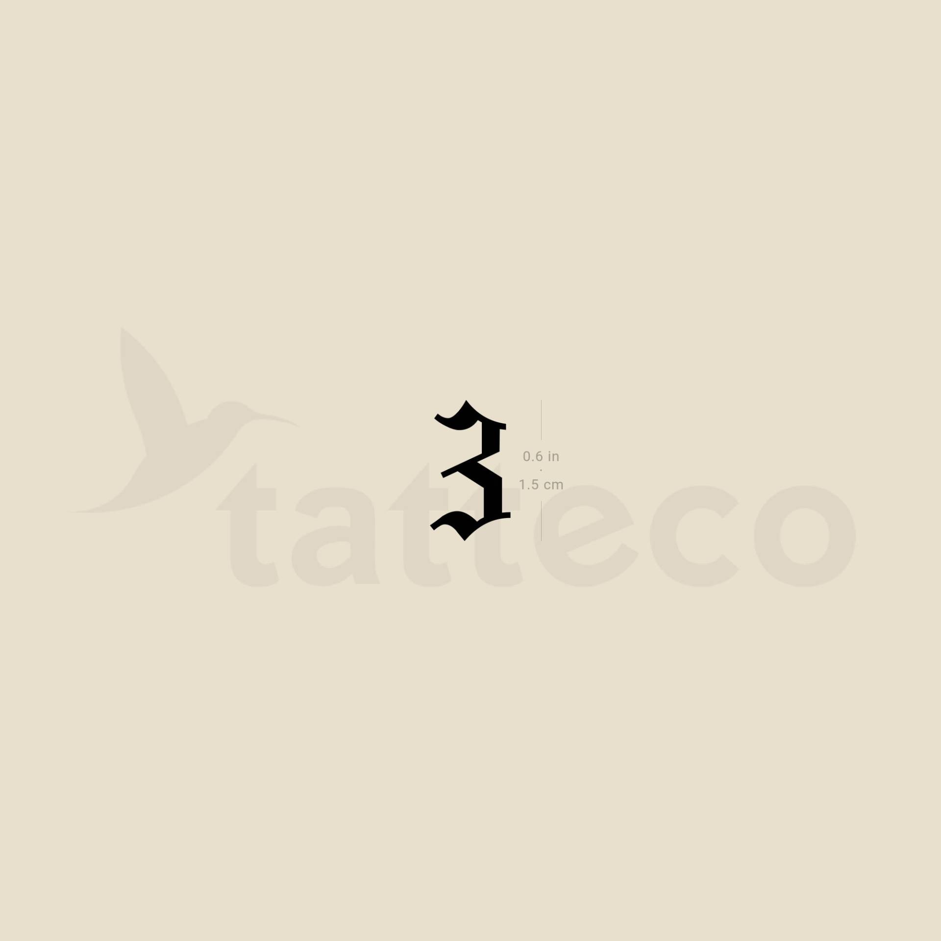 Nummer 3 Temporäres Tattoo | 3Er Set von Tatteco