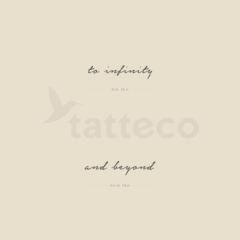 Passendes "To Infinity' + "And Beyond' Temporäres Tattoo | 3+3Er Set von Tatteco