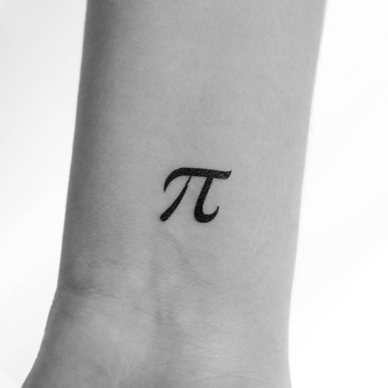 Pi Buchstabe Temporäres Tattoo | 3Er Set von Tatteco