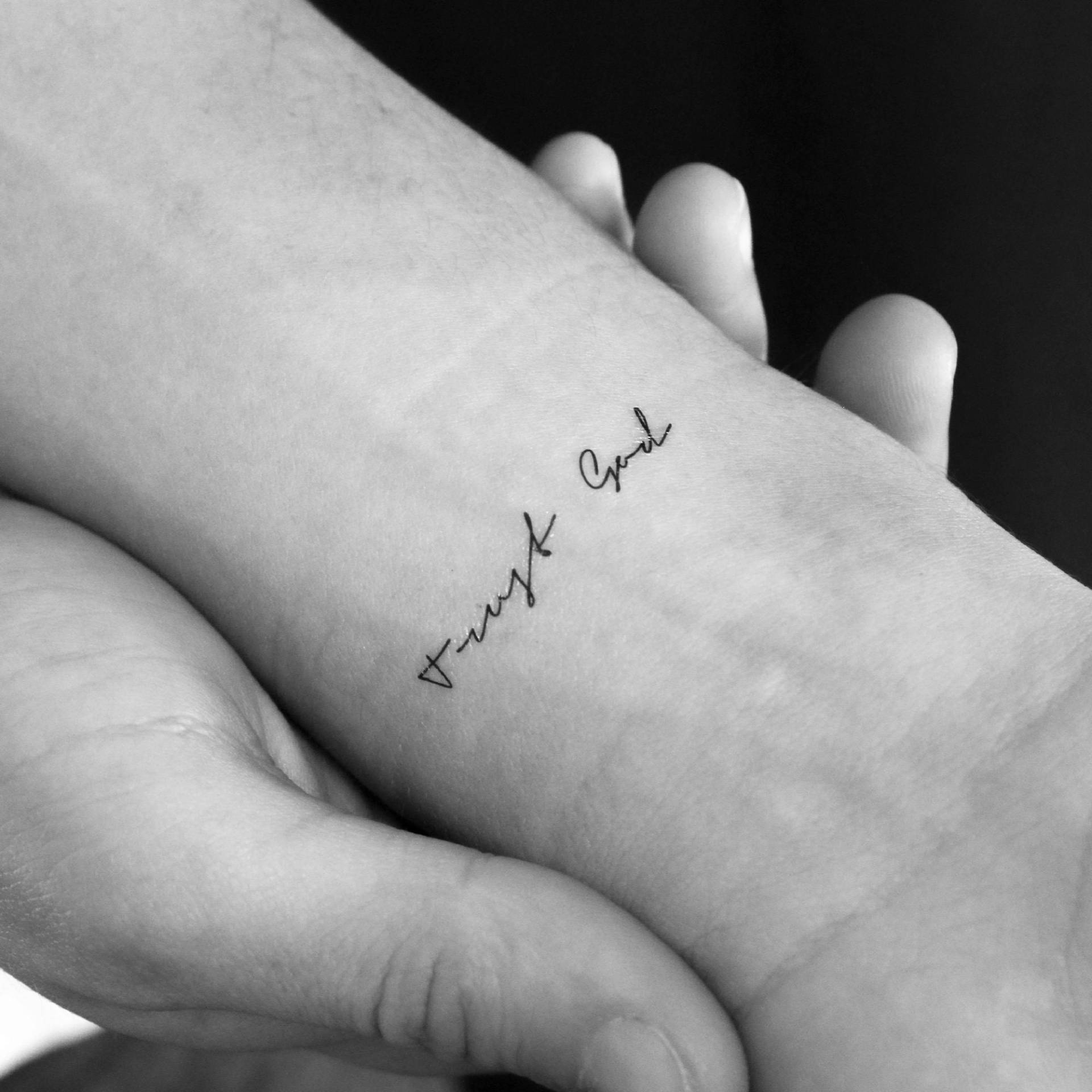 Vertraue Gott Temporäres Tattoo | 3Er Set von Tatteco