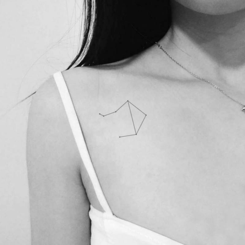 Waage Sternbild Temporäres Tattoo | 3Er Set von Tatteco