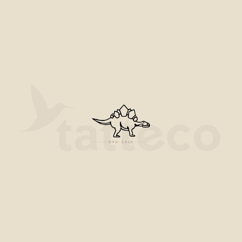 stegosaurus Dinosaurier Temporäres Tattoo | 3Er Set von Tatteco