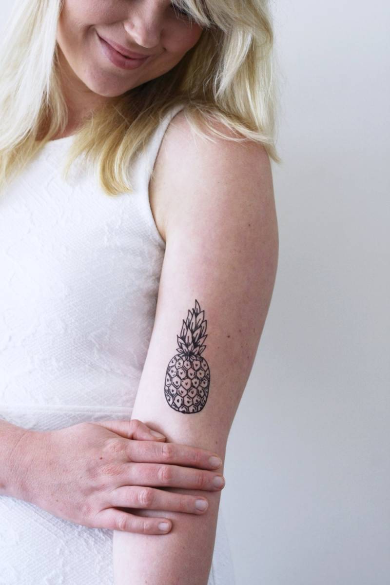 Ananas Temporäres Tattoo | Accessoire Mode Geschenk Boho von Tattoorary