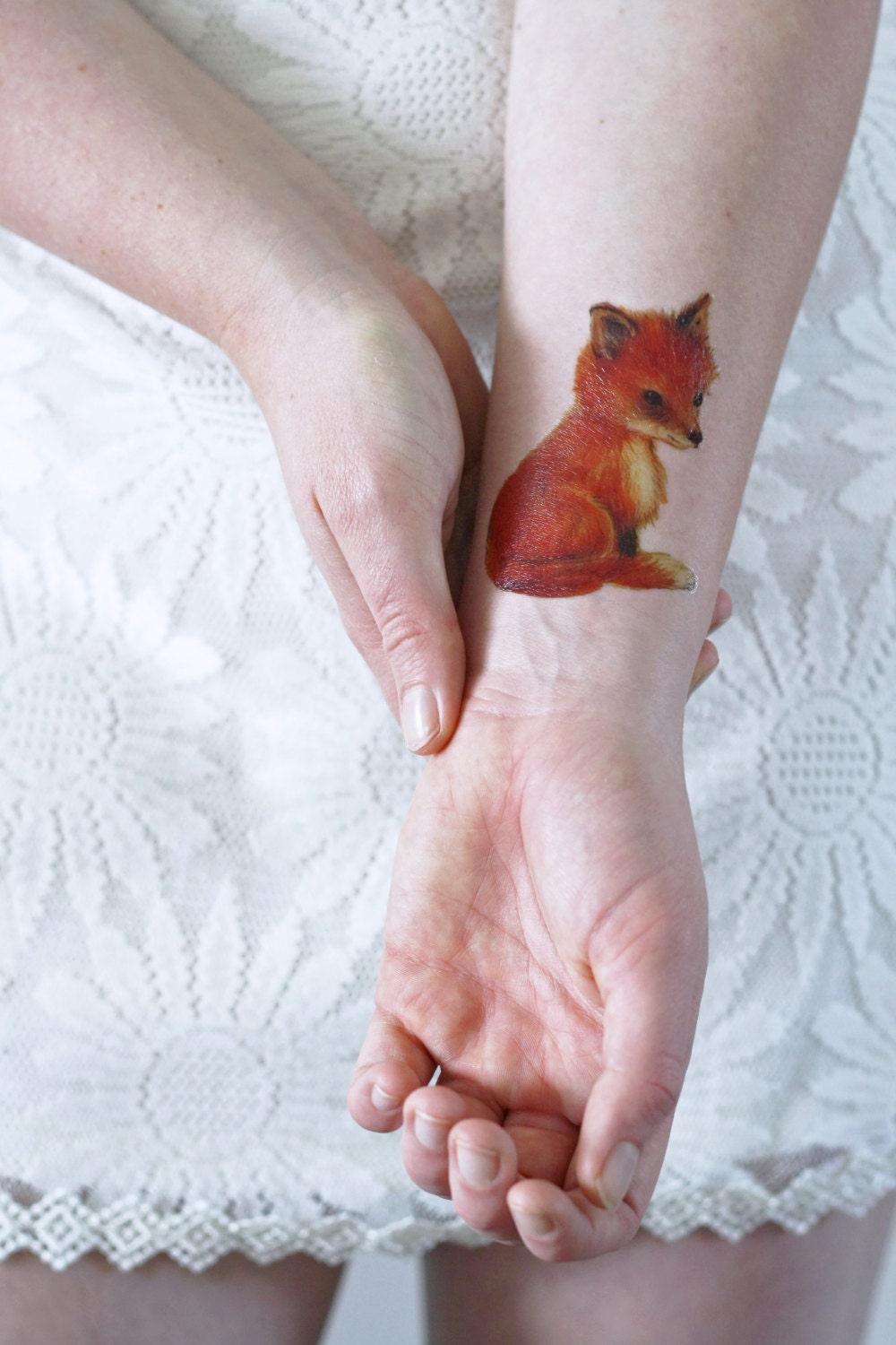 Kleines Fuchs Temporäres Tattoo | Boho Geschenkidee Fake Accessoire von Tattoorary