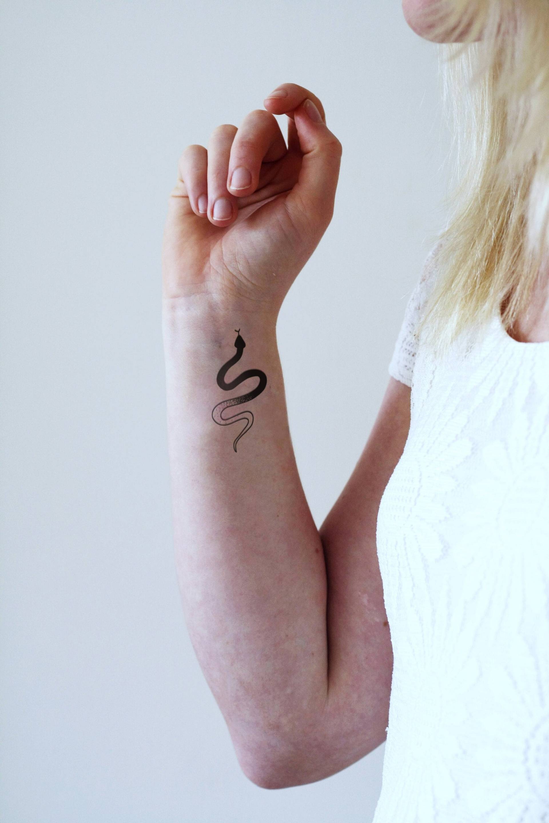 Temporäres Schlangen-Tattoo | Schlangentattoo Kleine Schlange Temporäres Tattoo Boho Boho-Tattoo Schlangen-Geschenkidee Geschenk von Tattoorary