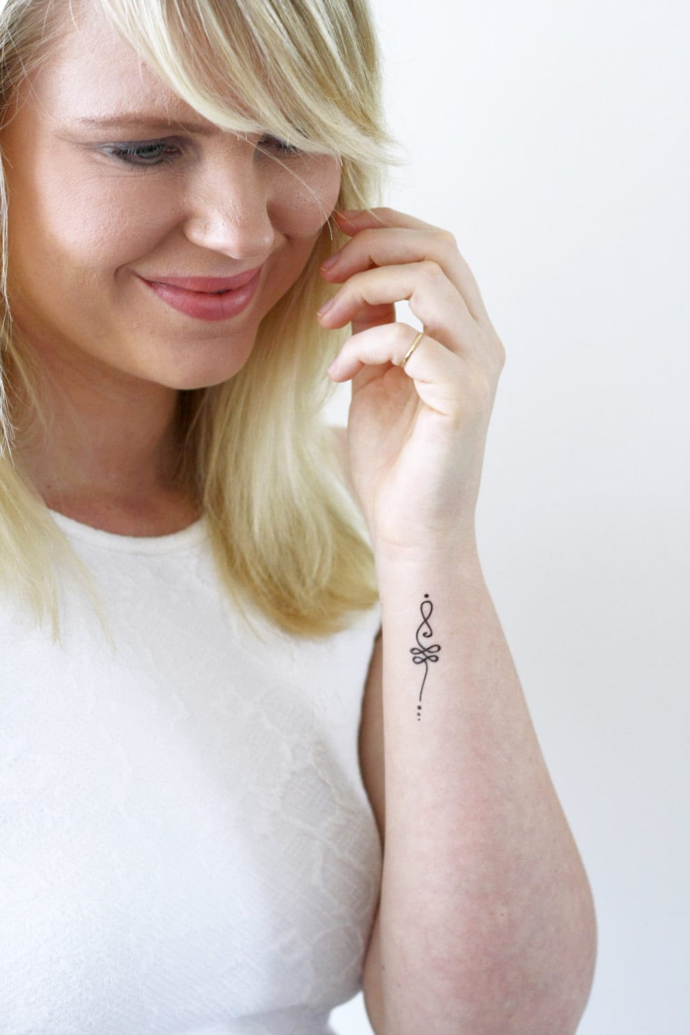 Unalome Temporäres Tattoo Set Von Zwei | Boho Unalome Fake-Tattoo Geschenkidee Geschenk Unalome Temporäres Tattoo Set Von Zwei | Boho Unalome Fake-Tattoo Geschenkidee Geschenk von Tattoorary