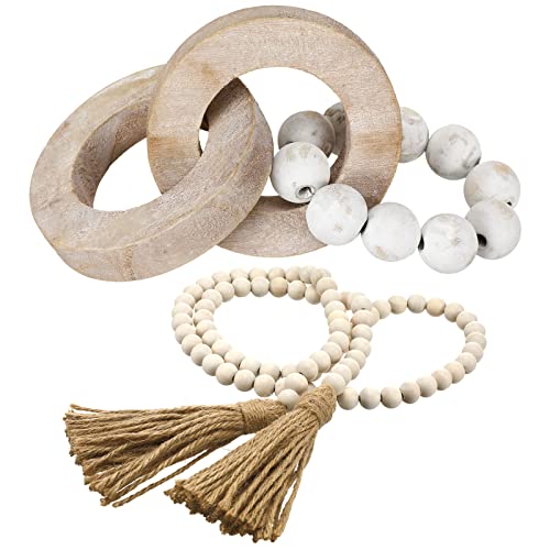 Dekorative Holzknoten, Gliederkette, Dekoration und Perlen-Girlande, Bauernhaus-Dekor, ästhetische Raumdekoration, natürlicher Holzknoten, Kettenglieder, Holzperle für Boho, Landhaus-Tischdekoration, Dekorative Holzknoten, Gliederkette, Dekoration und Perlen-Girlande, Bauernhaus-Dekor, ästhetische Raumdekoration, natürlicher Holzknoten, Kettenglieder, Holzperle für Boho, Landhaus-Tischdekoration, von Tatuo