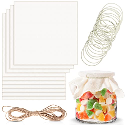 Tatuo 20 Stück ungebleichte Musselin-Tuchabdeckungen Kombucha Fermentation Breathe Musselin 20 Quadratische Abdeckungen mit 20 Gummibändern und 5 Meter Juteseil für Flaschen Glas Tatuo 20 Stück ungebleichte Musselin-Tuchabdeckungen Kombucha Fermentation Breathe Musselin 20 Quadratische Abdeckungen mit 20 Gummibändern und 5 Meter Juteseil für Flaschen Glas von Tatuo
