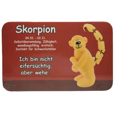 Tatzino Skorpion Schneidbrett, Rot, Kunststoff, Rechteckig, Spülmaschinenfest, Einstückig, 24.10 – 22.11 von Tatzino