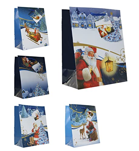 Taunus Grußkarten Verlag 10 Geschenktüten Weihnachten MEDIUM - 5 Motive 22-2023 Geschenktaschen Geschenktüten Tragetaschen von Taunus Grußkarten Verlag