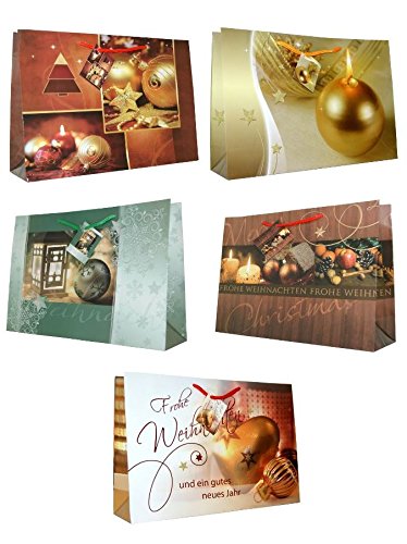 Taunus Grußkarten Verlag 10 Geschenktüten Weihnachten QUER-LARGE - 10 Motive 22-5685 Geschenktaschen Geschenktüten Tragetaschen von Taunus Grußkarten Verlag