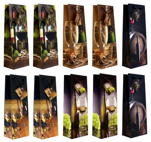 Taunus 99-3005 - 10 Flaschentüten mit Weinmotiven von Taunus Grußkarten