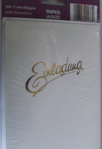 5 Einladungs-Karten mit Innentext und Umschlag weiß"Einladung" = 1 Stück 5 Einladungs-Karten mit Innentext und Umschlag weiß"Einladung" = 1 Stück von Taunus Verlag