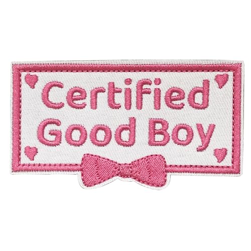 Tavashome Certified Good Girl Boy Patch, Hook Loop Fastener, Embroidered Applique Patches (Good Boy Hook Loop) von Tavashome