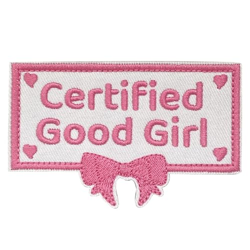 Tavashome Certified Good Girl Boy Patch, Hook Loop Fastener, Embroidered Applique Patches (Good Girl Hook Loop) von Tavashome