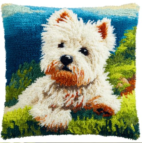43Cmx43Cm Für Kinder Und Erwachsene, Westie Hund Welpe Weiß Grün Gras Diy Tier Landschaft Knüpfkissen Stickkissen Knüpfset Mit Bedruckter Leinwand Knüpfpackung Zum Selber Knüpfen Teppich Lat 43Cmx43Cm Für Kinder Und Erwachsene, Westie Hund Welpe Weiß Grün Gras Diy Tier Landschaft Knüpfkissen Stickkissen Knüpfset Mit Bedruckter Leinwand Knüpfpackung Zum Selber Knüpfen Teppich Lat von Taxpy