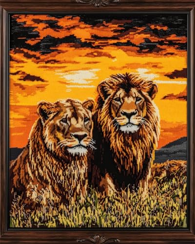 DIY Malen-Nach-Zahlen（Diy-Rahmen）40x50cm Zwei Löwen Tiere Malen Nach Zahlen Für Erwachsene，Anfänger，Mal-Sets Auf Leinwand，Kreative Freizeitgestaltung Für Erwachsene，Heimdekoration von Taxpy