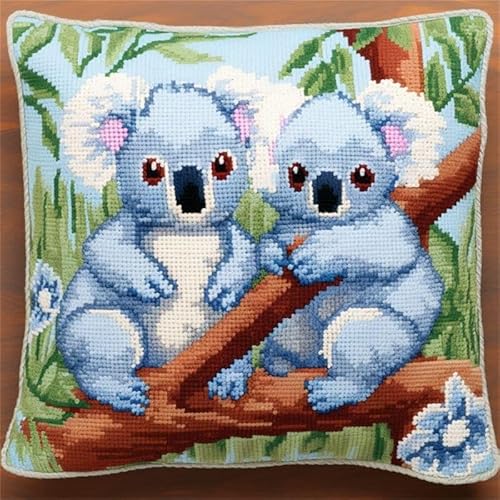 DIY knüpfen set Cartoon-Koala-Tier-Knüpfkissen-Set zum Häkeln, Kissen, Teppich, Nähen, Basteln, Geschenk für Zuhause und Sofa 17x17in B DIY knüpfen set Cartoon-Koala-Tier-Knüpfkissen-Set zum Häkeln, Kissen, Teppich, Nähen, Basteln, Geschenk für Zuhause und Sofa 17x17in B von Taxpy